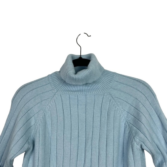 FX Blue Ribbed Turtleneck Sweater Approx XS - Picture 3 of 8